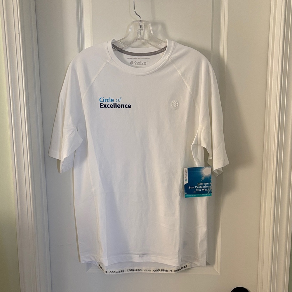 Coolibar White Short-Sleeve Crew UPF Sun & Swim Shirt